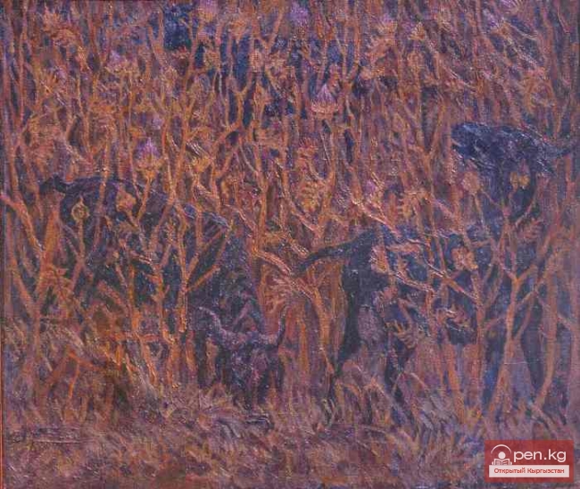 Сюжетно-тематическая живопись А. Асранкулова и А. Бейшенова