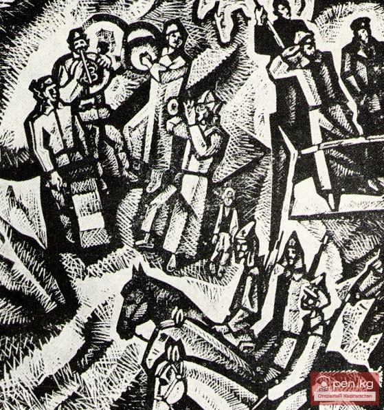 Дарование Евгения Геннадиевича Кузовкина  в черно-белой линогравюре