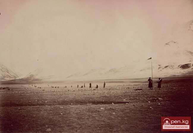 Строительство телеграфной линии Токмак-Пржевальск в 1900 г.