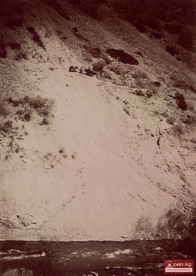 Строительство телеграфной линии Токмак-Пржевальск в 1900 г.