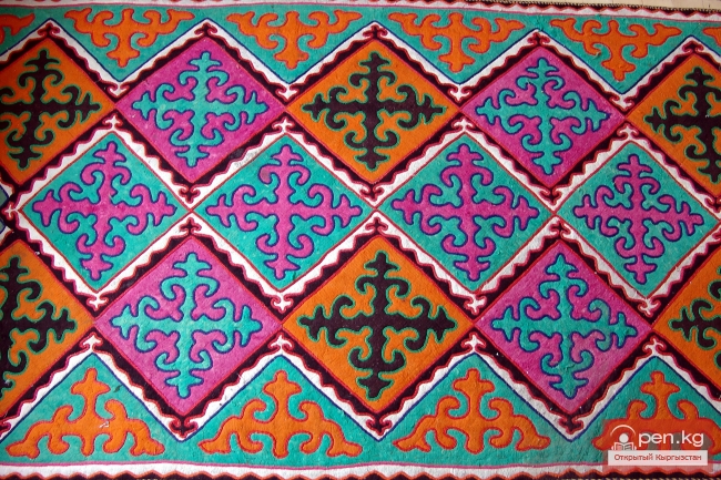 Техника вкатанного цветного узора