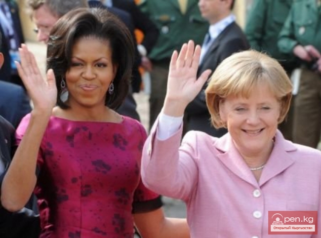 Мишель Обама и Ангела Меркель носят украшения кыргызского ювелира