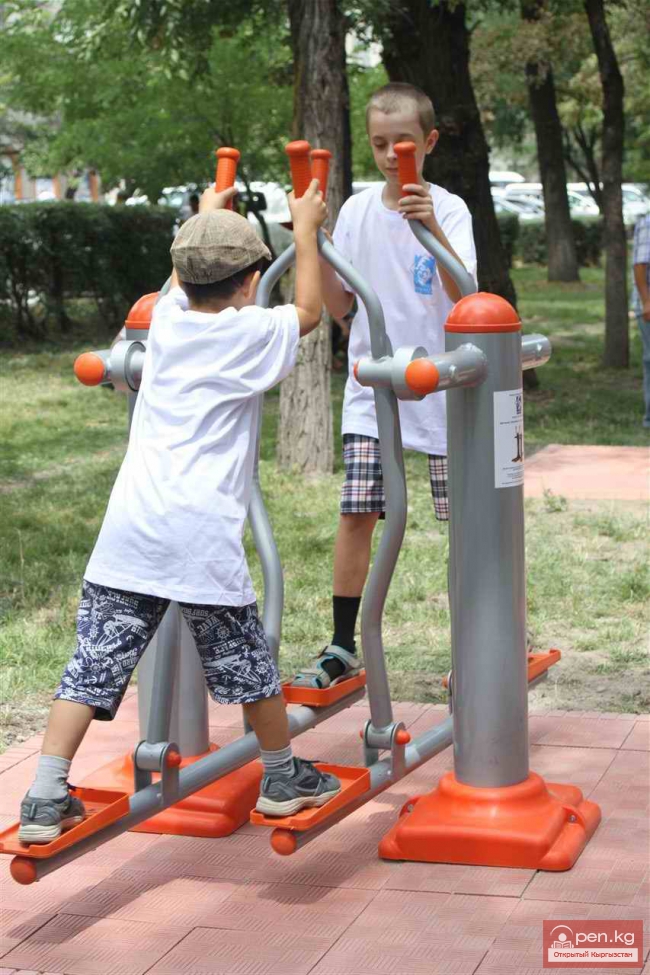 Уличные тренажеры в Бишкеке