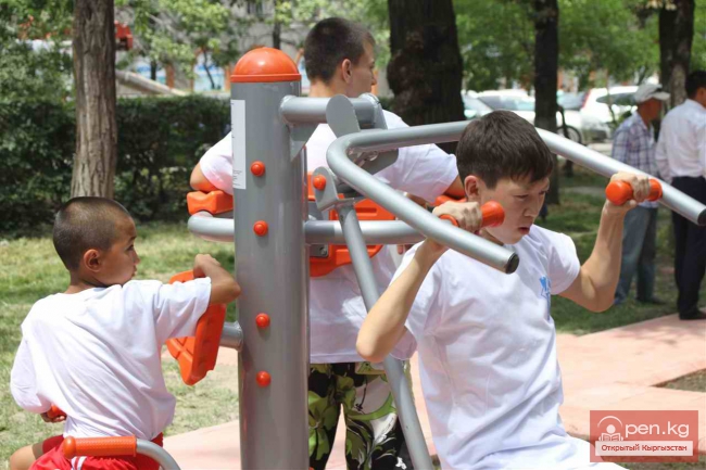 Уличные тренажеры в Бишкеке