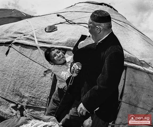 Неизвестные кадры съемок первого фильма Океева "Небо нашего детства"