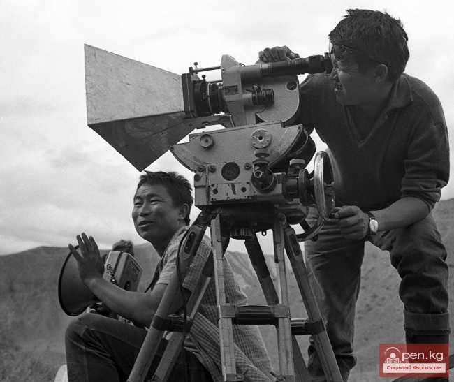 Неизвестные кадры съемок первого фильма Океева "Небо нашего детства"