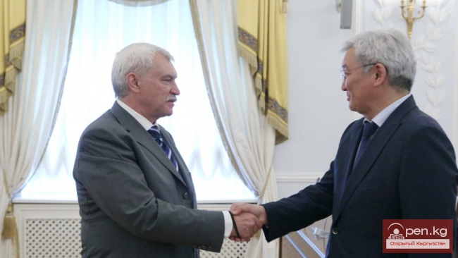 Губернатор Санкт-Петербурга и мэр Бишкека обсудили перспективы сотрудничества