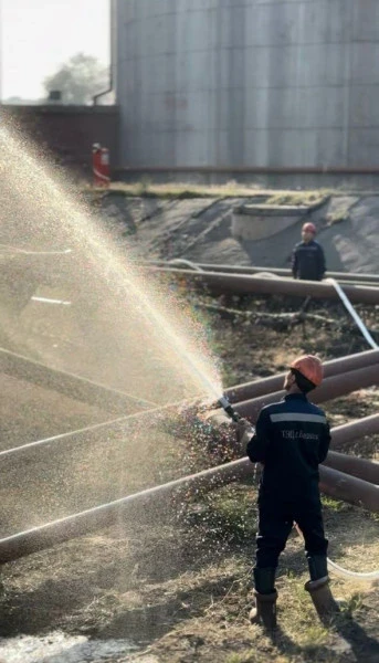 На ТЭЦ Бишкека сымитировали пожар и утечку аммиака
