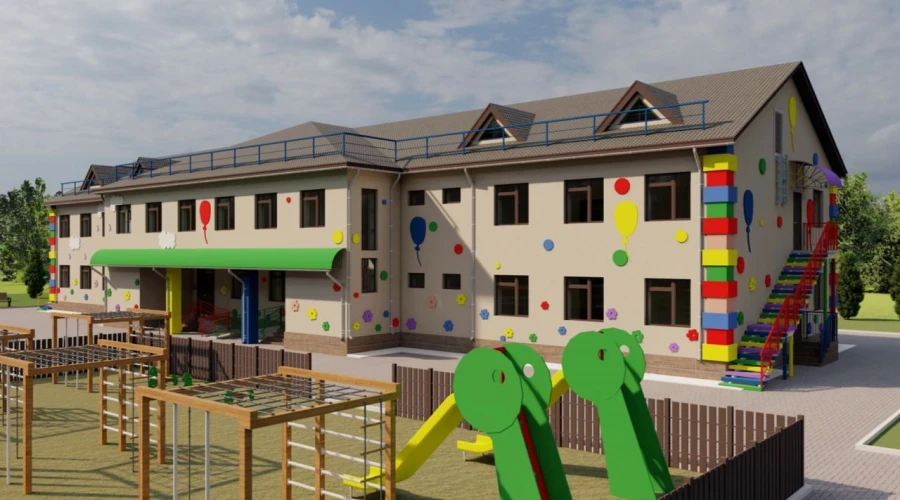 В селе Шор-Булак строится новый детский сад на 100 мест