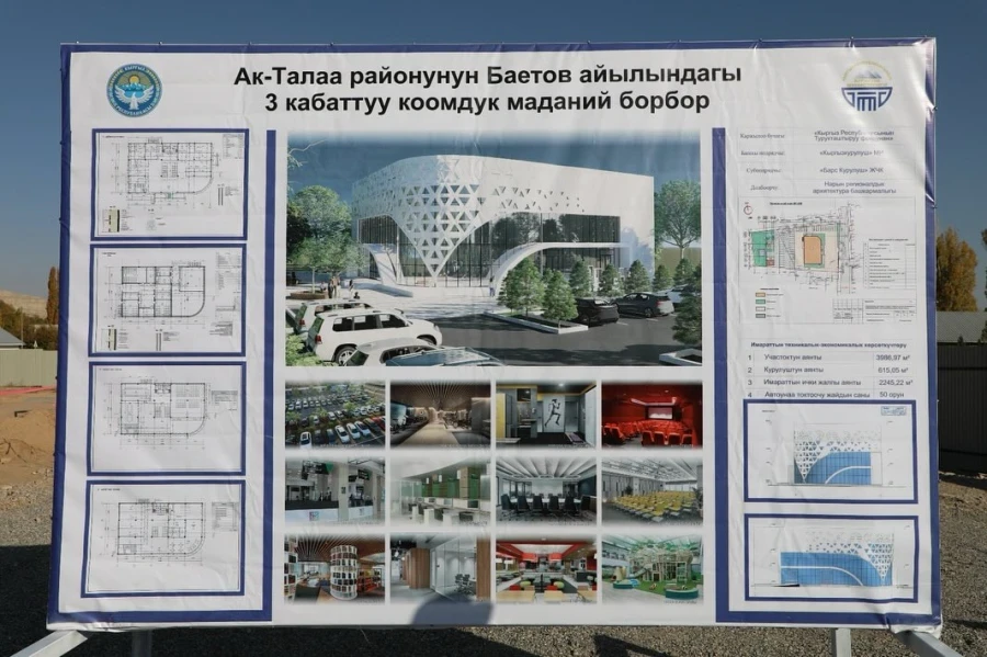 В Ак-Талинском районе строят культурный центр стоимостью 150 млн сомов