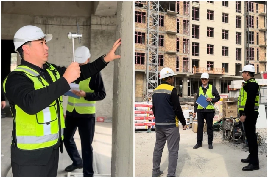 В Оше проверили прочность конструкций возводимых 16-17-этажных домов