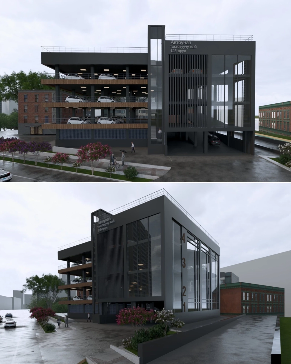 Минстрой показал эскизы многоэтажной автостоянки в Оше